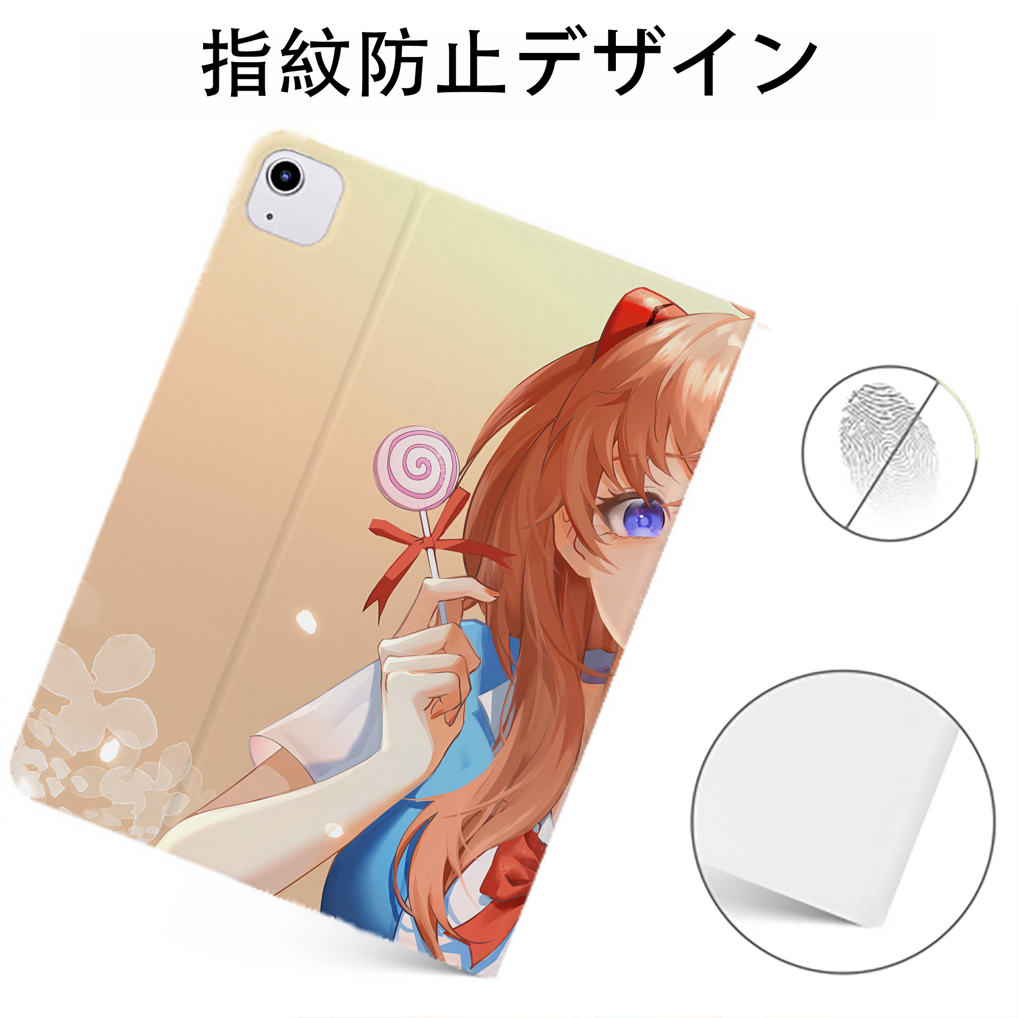 （画像用） EVA 新世紀エヴァンゲリオン IPadケース ペンホルダー付き ブックスタイルデザイン